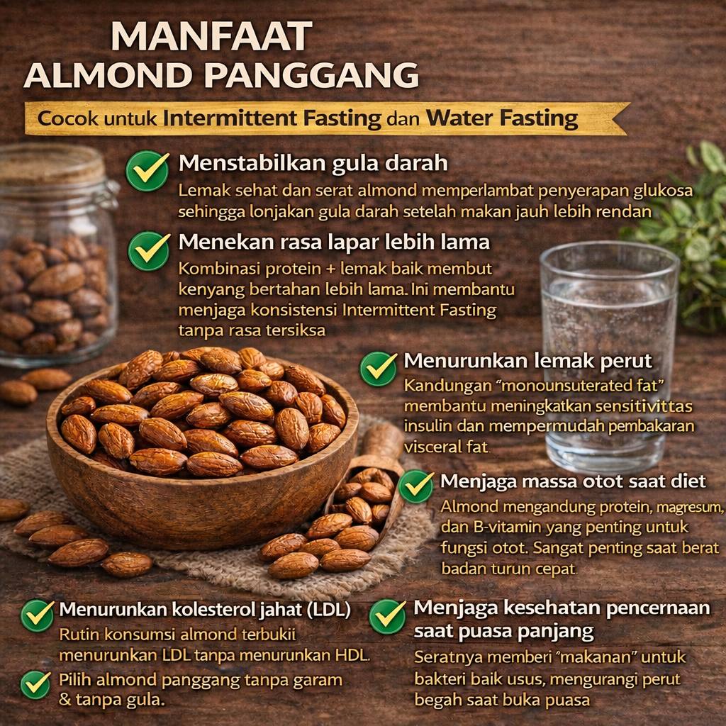 Almond Panggang 250 Gram